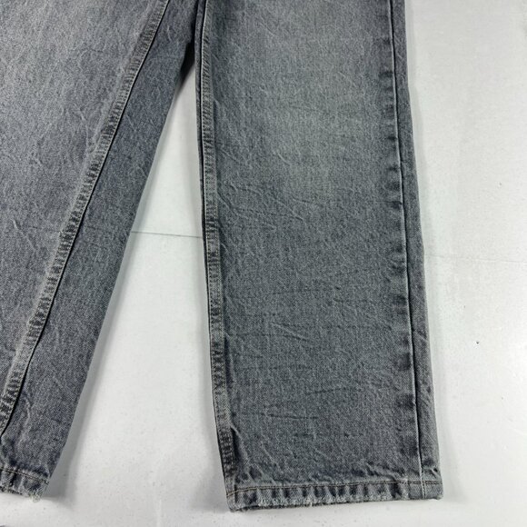 Zara Jeans Women's 26x26* High Rise Mom Straight Crop Grey Faded Denim Tag 4 - Picture 6 of 16